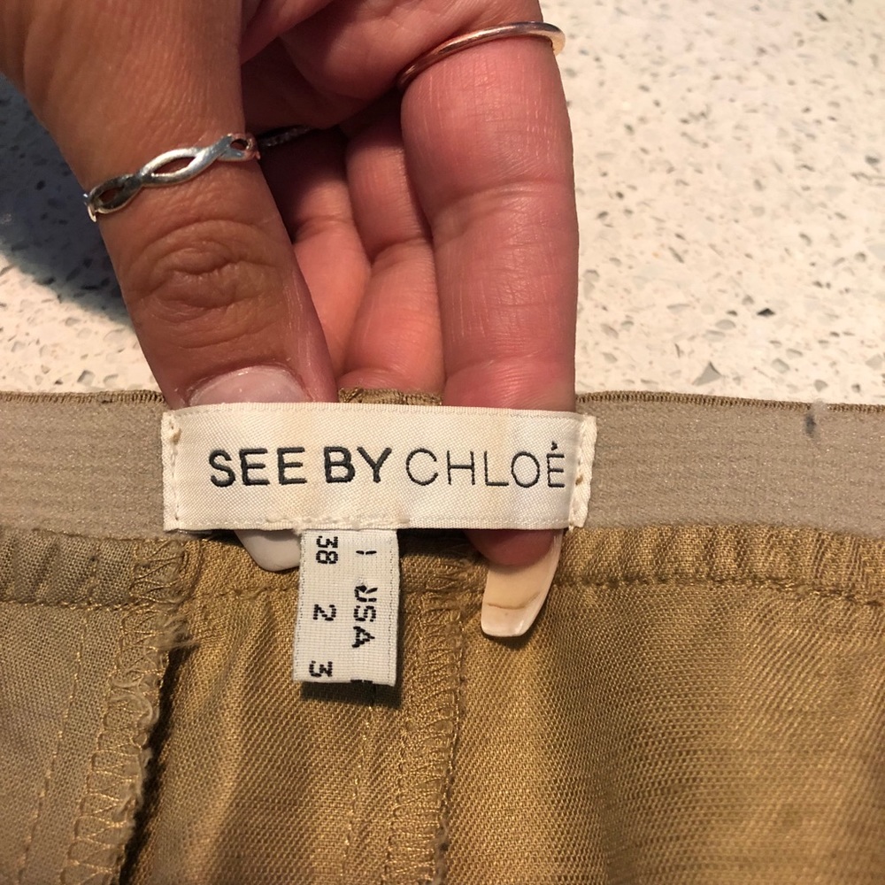 See by Chloe beige skirt